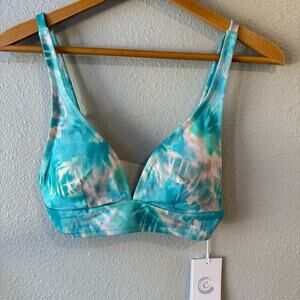 Johnny Was Women’s‎ Calme Blue Adjustable Bathing Suit Top Size Med NWT Vacation